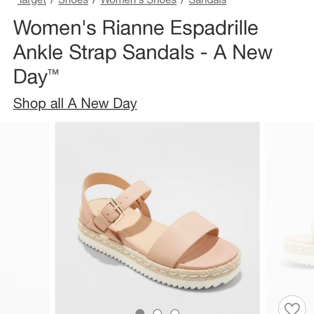 Blush esparadill sandals